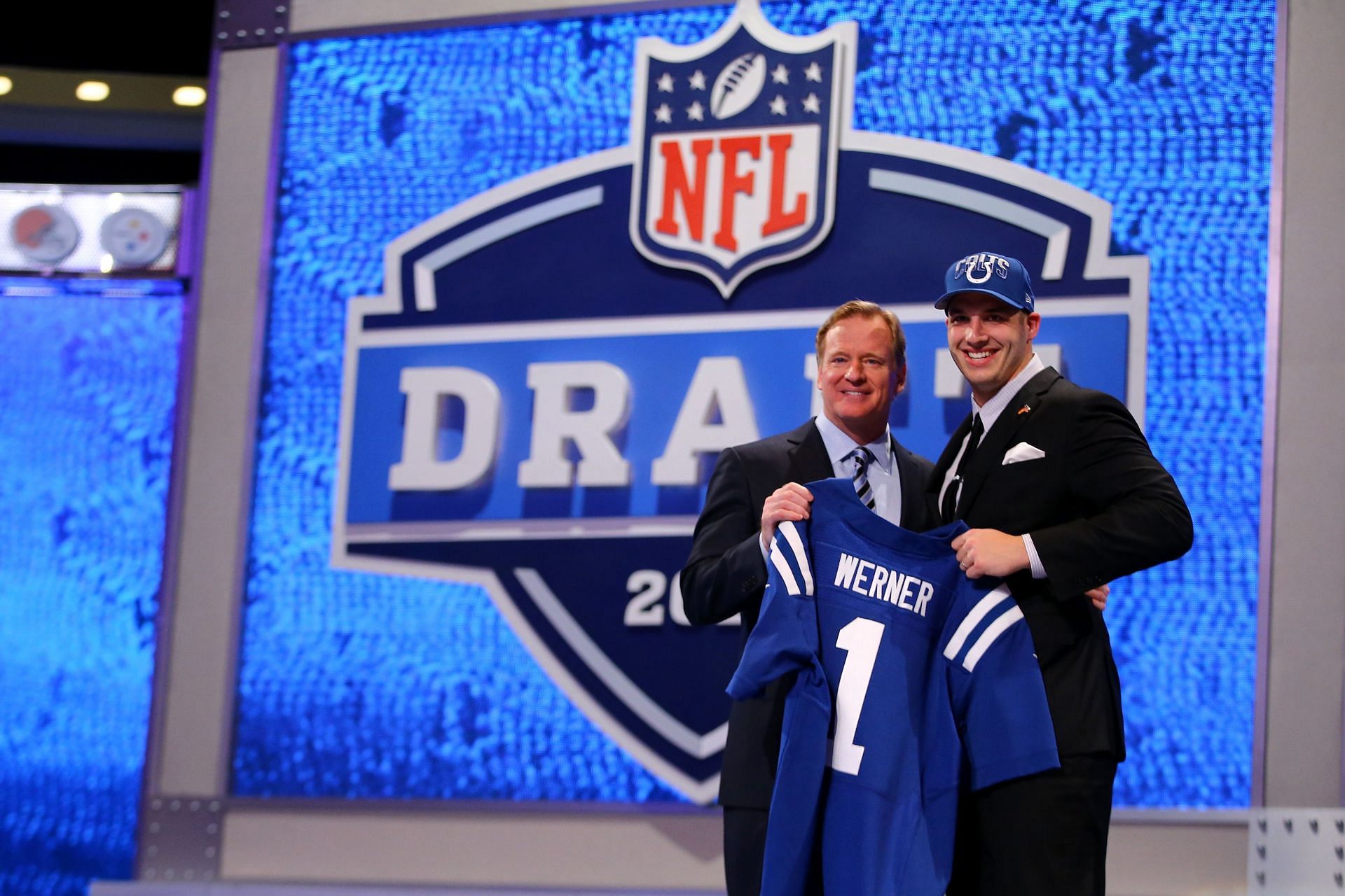 Bjoern Werner with Roger Goodell at the 2013 draft