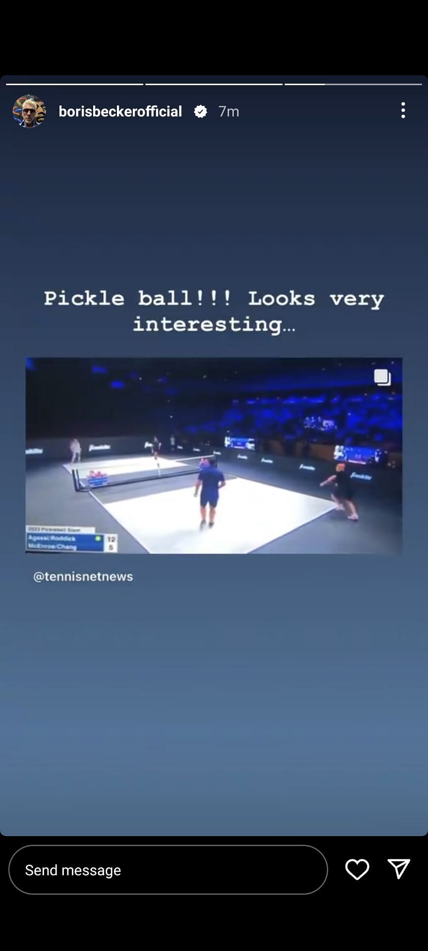Boris Becker shared Pickle ball video