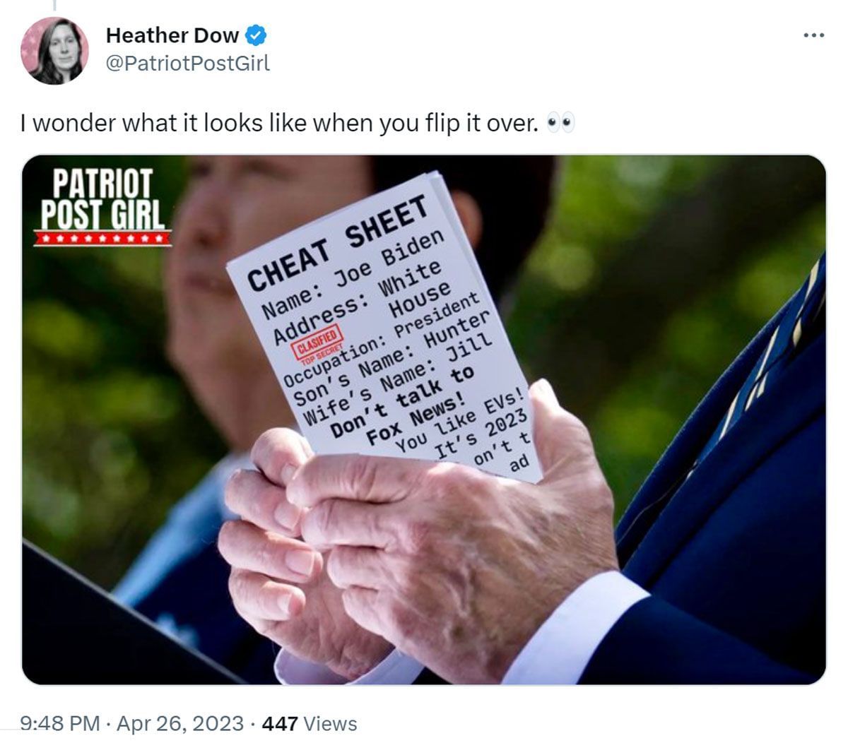 "Propaganda conference" Joe Biden cheat sheet controversy explained as