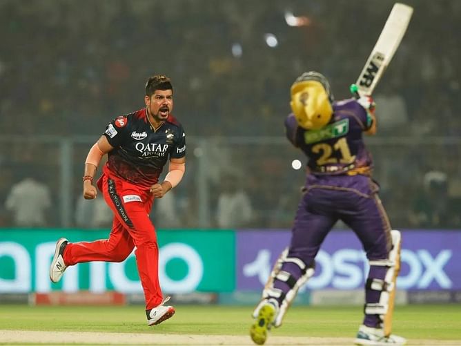 [Watch] Karn Sharma picks back-to-back wickets of Rahmanullah Gurbaz, Andre Russell in KKR vs RCB IPL 2023 match