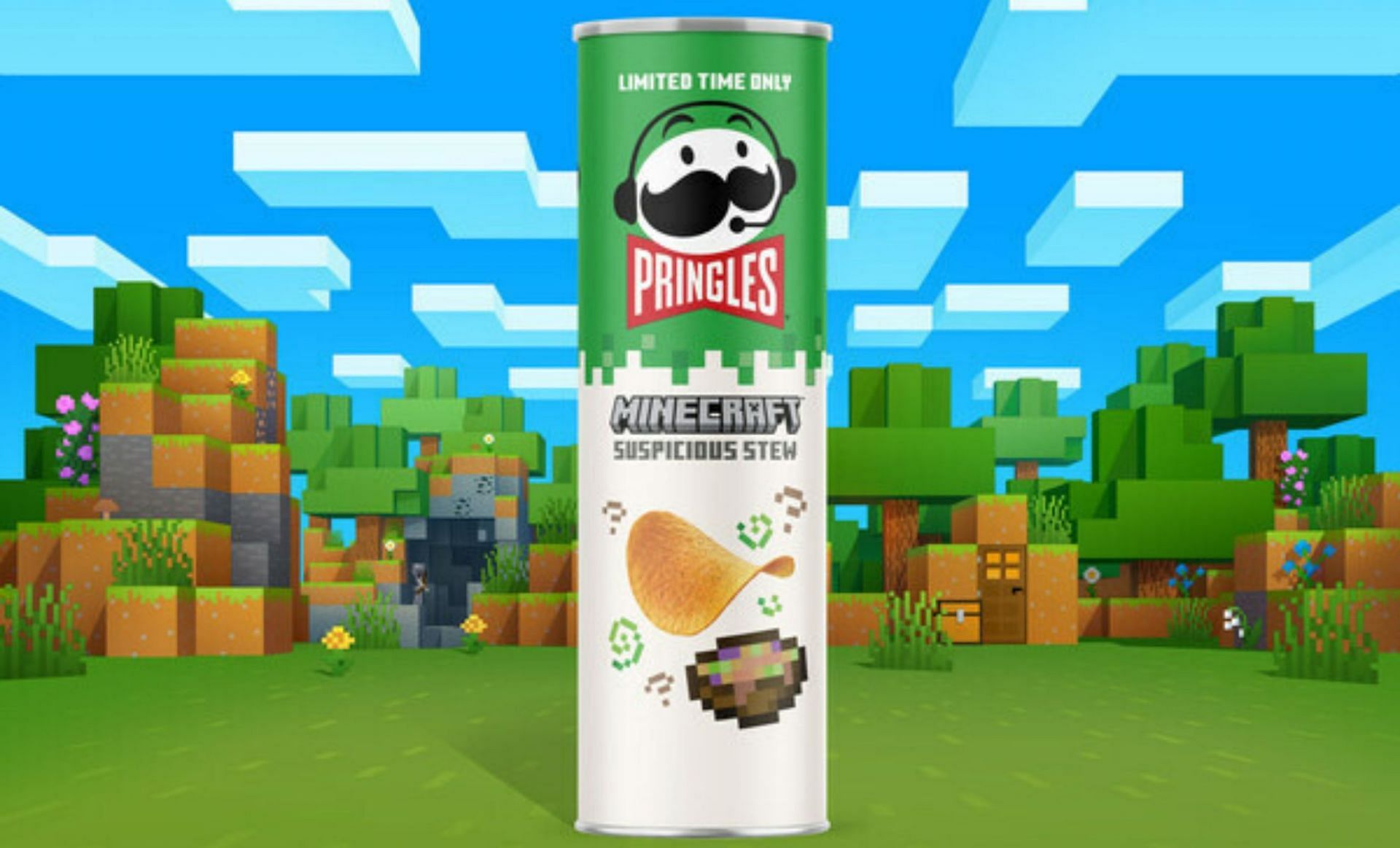 The newest Minecraft crossover (Image via Pringles)