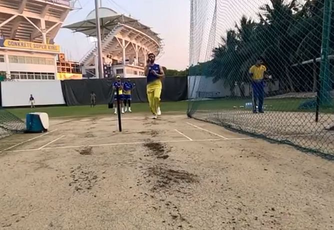 [Watch] "Once again, baby steps"- CSK pacer Deepak Chahar resumes practice after an injury layoff