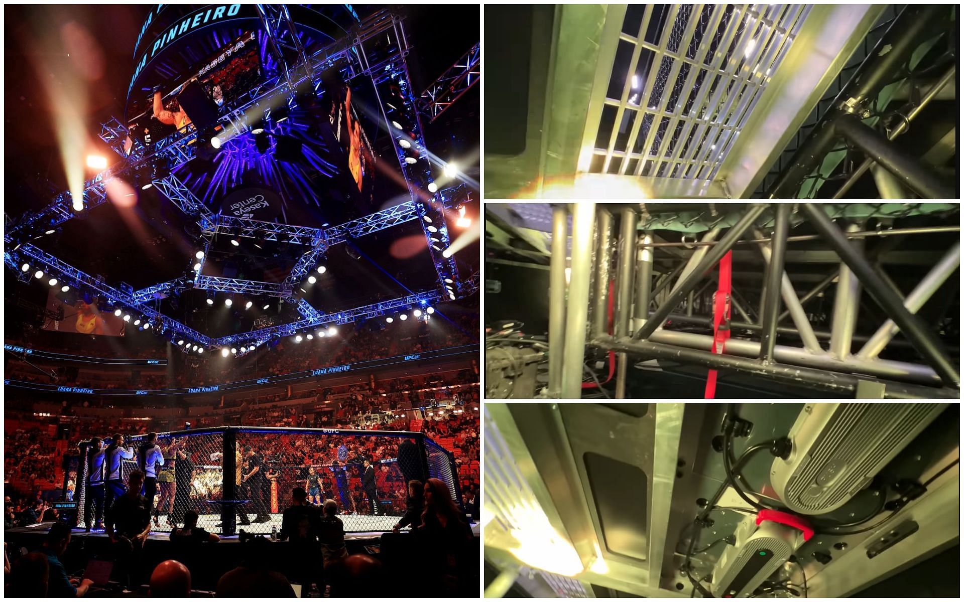 What is under the UFC octagon?