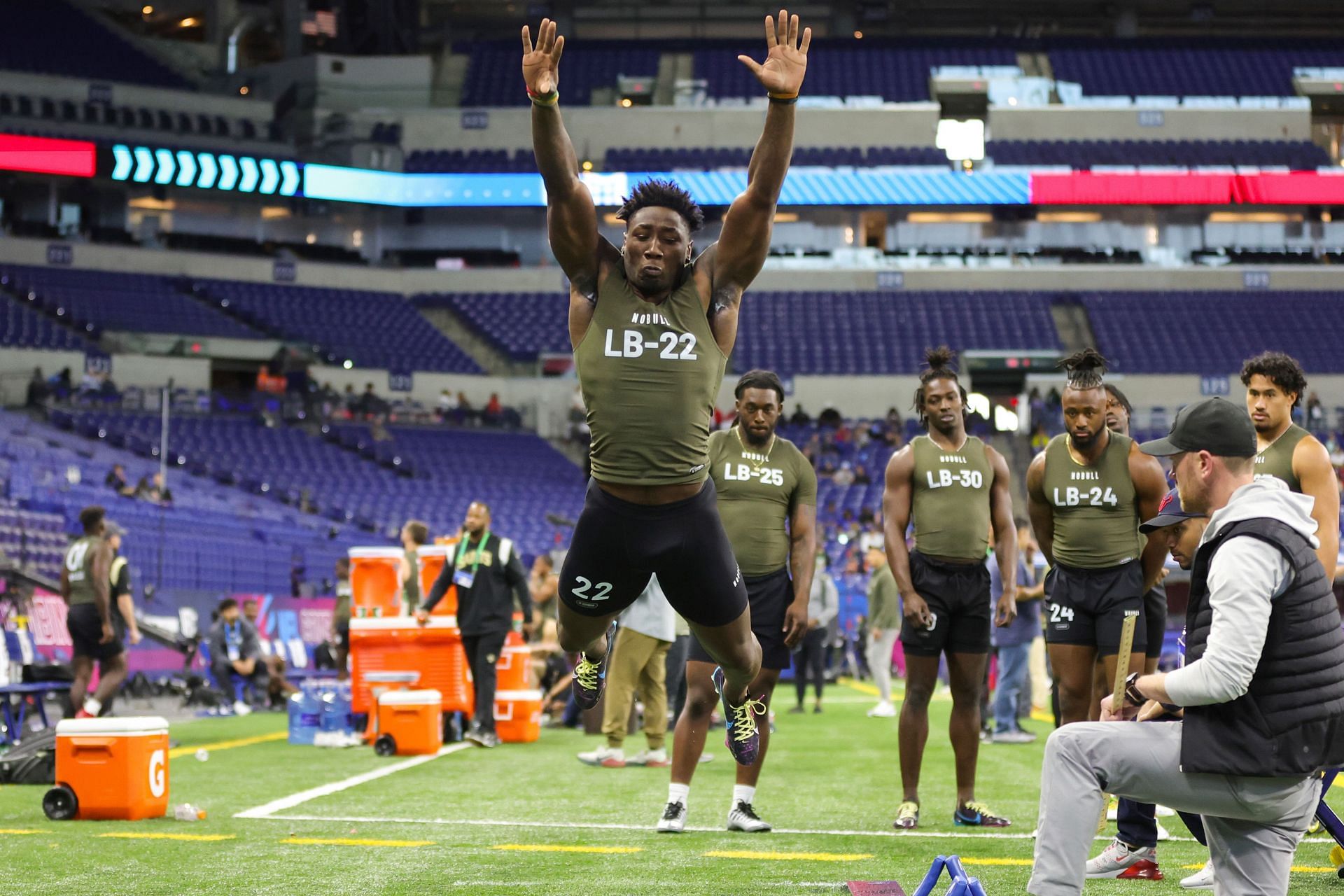 DeMarvion Overshown during 2023 NFL Combine