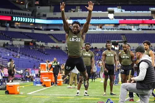 DeMarvion Overshown during 2023 NFL Combine