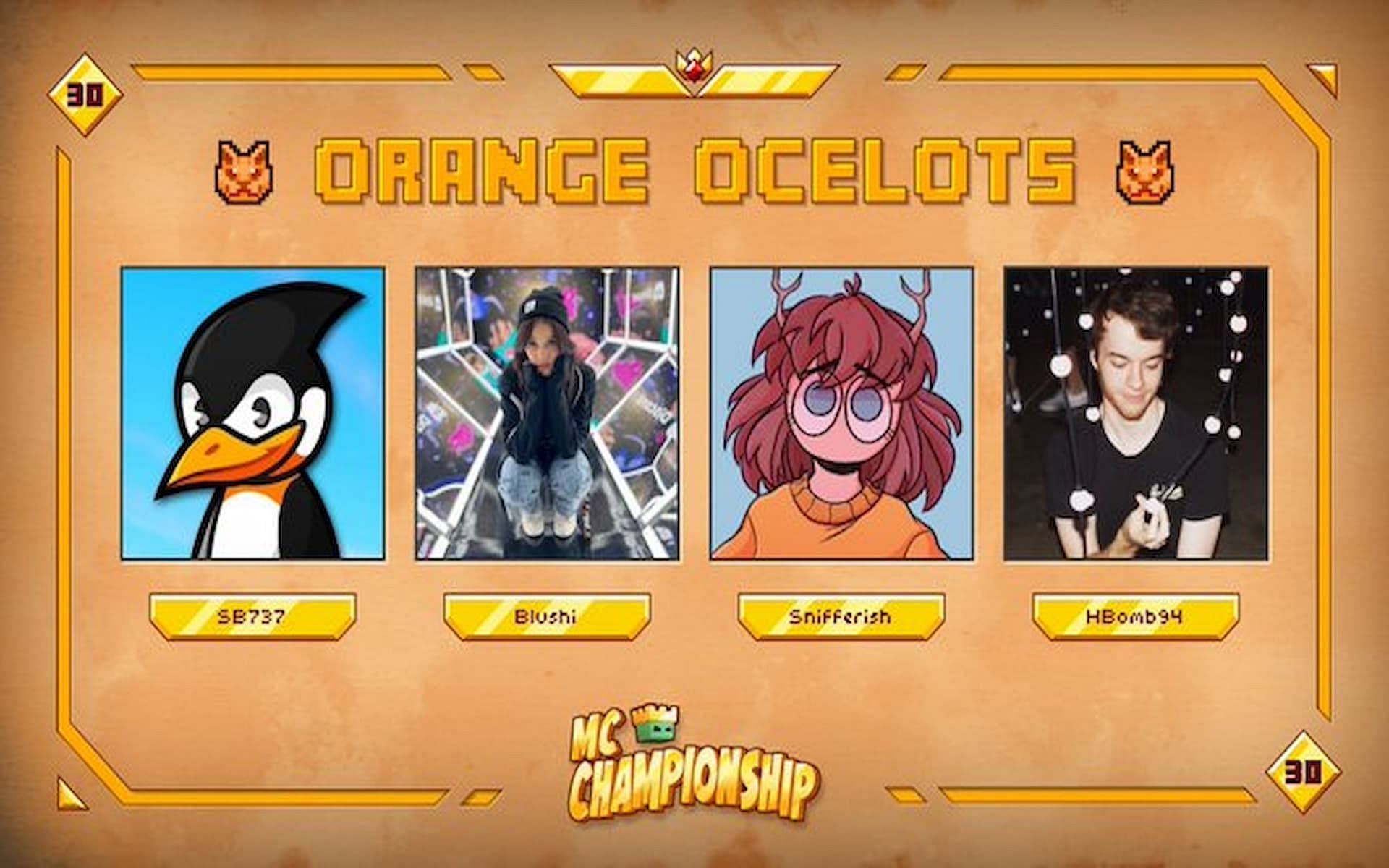 The Orange Ocelots for MCC 30 (Image via Nox Crew)