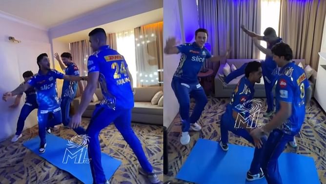 IPL 2023 : KKR के खिलाफ जीत का इशान किशन और अर्जुन तेंदुलकर ने डांस कर मनाया जश्न, वीडियो में MI के अन्य खिलाड़ी भी आये नजर