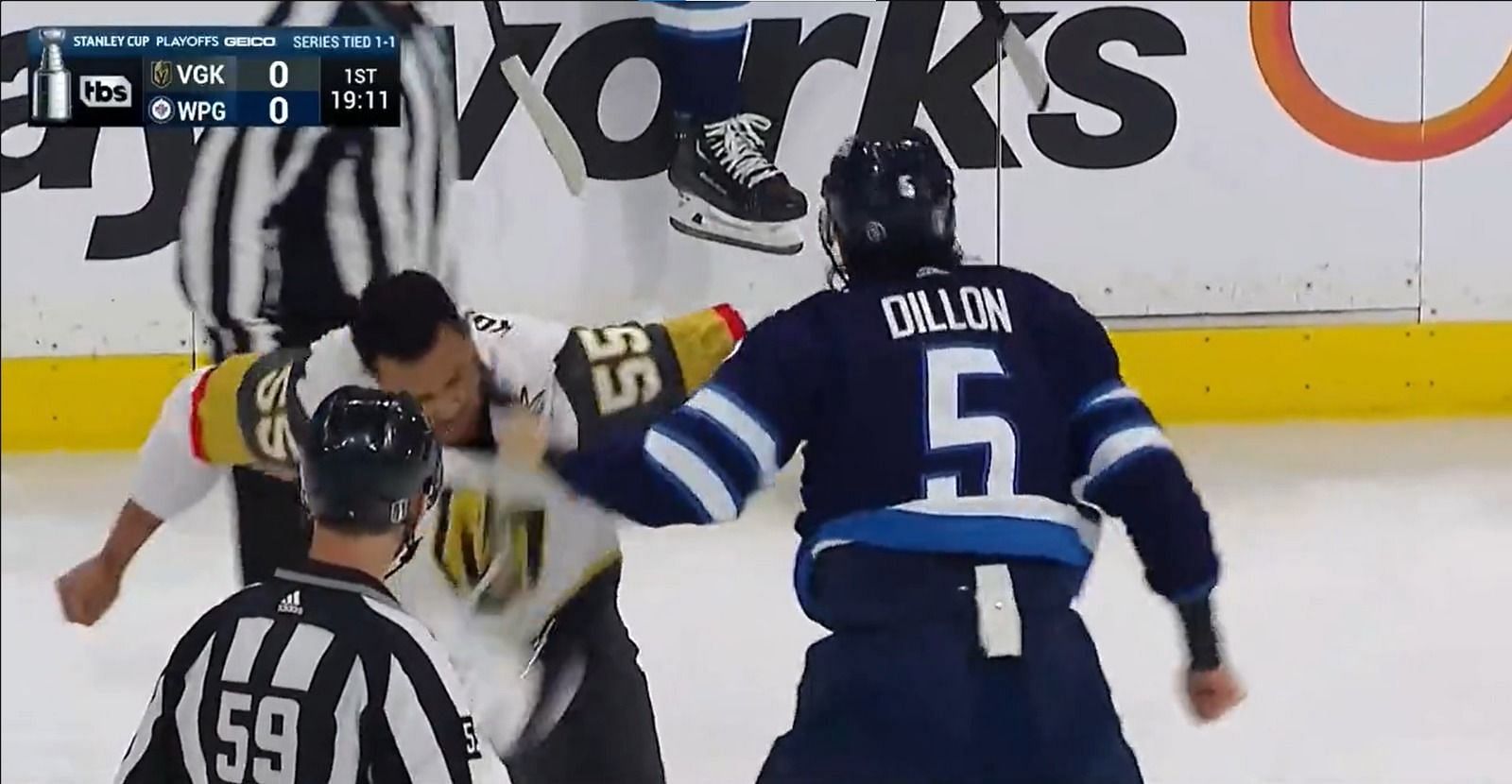 WATCH: Winnipeg Jets and Vegas Golden Knights have two massive fights in under five minutes of Game 3