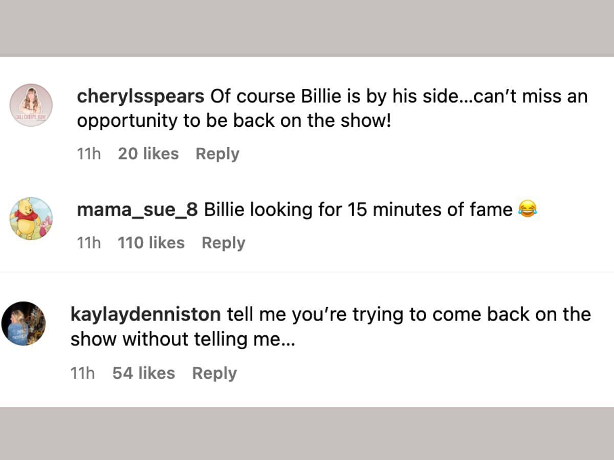 Fans react to Billie and Sandoval&#039;s viral photos (Image via pagesix/Instagram)