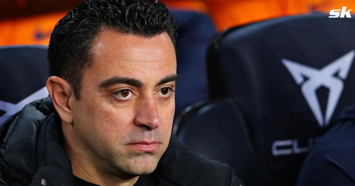 Jules Kounde unhappy with Xavi (in pic) due to his right-back role at Barcelona.