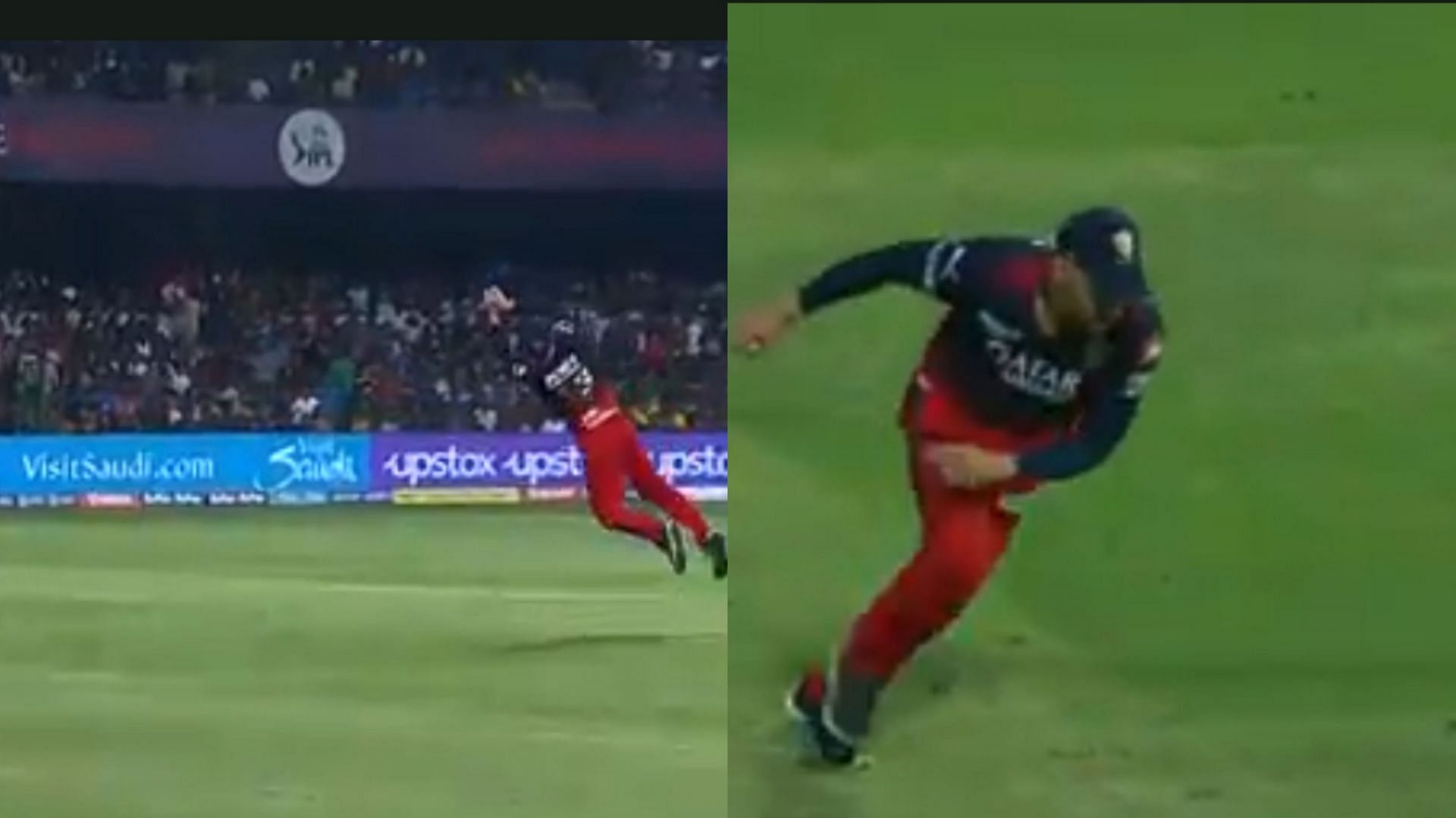 [Watch] Faf du Plessis takes an incredible diving catch to dismiss Hrithik Shokeen in IPL 2023