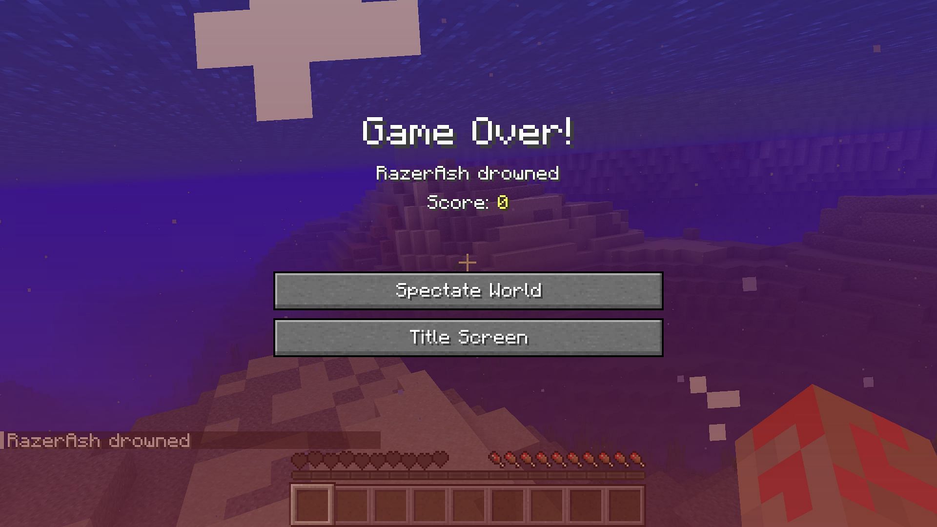 After dying, you must go to the Spectator mode to start the process of recovering Minecraft hardcore world (Image via Mojang)