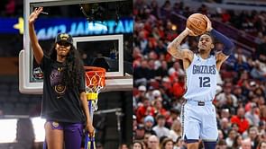 "Two most hated basketball players right now"- NBA fans go nuts after Angel Reese hits ‘The Griddy’ with Grizzlies star Ja Morant