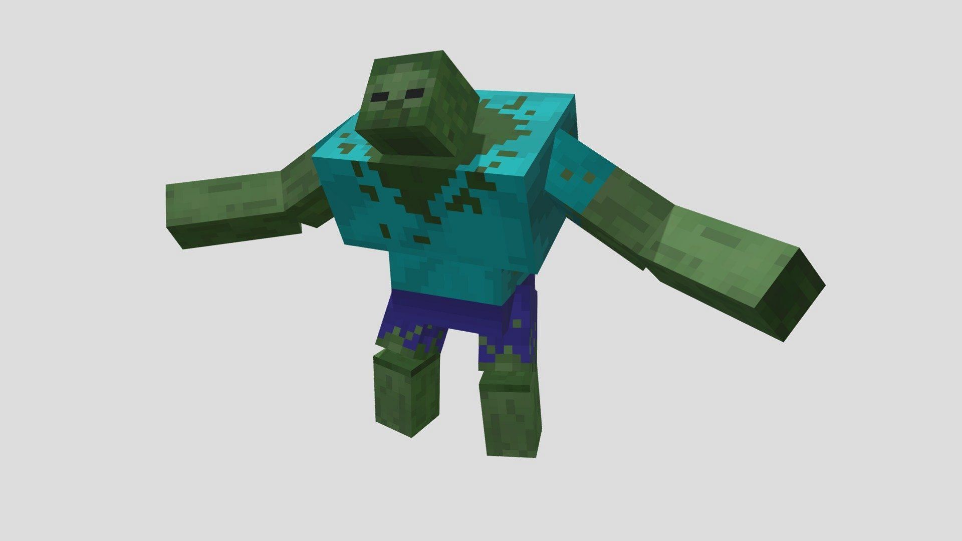Mutant Zombie is a famous modded mob for Minecraft (Image via Sketchfab/CanYuTsai)