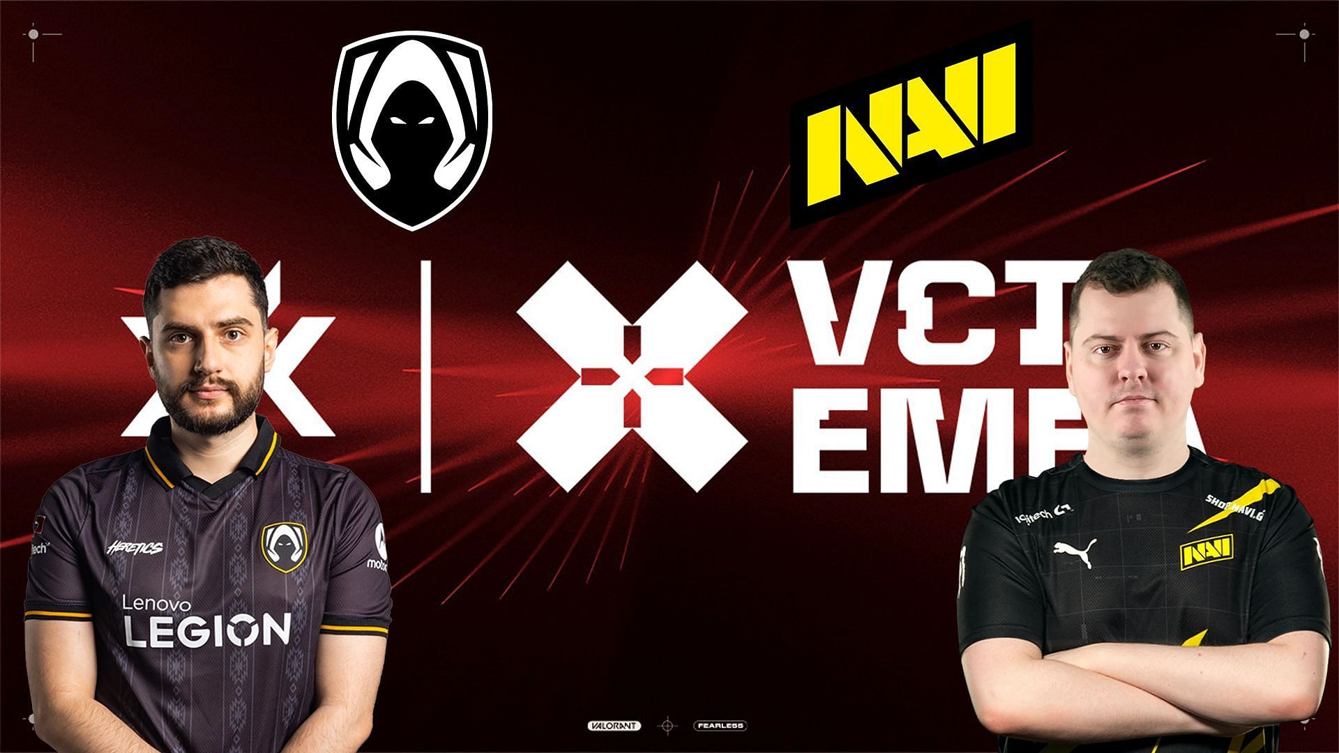 Team Heretics vs NAVI at VCT EMEA league 2023 (Image via Sportskeeda)