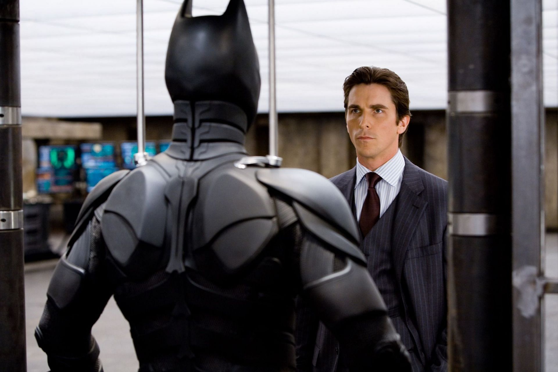 Could Christian Bale&#039;s grounded portrayal of Batman clash with the fantastical world of Flash? (Image via Warner Bros)