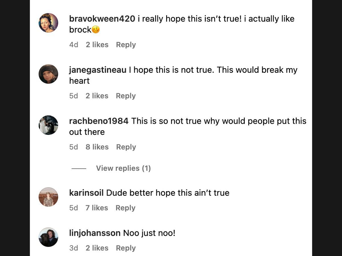 Fans do not believe in Brock Davies and Raquel Leviss&#039; kiss rumor (Image via blondehairblackheart/Instagram)