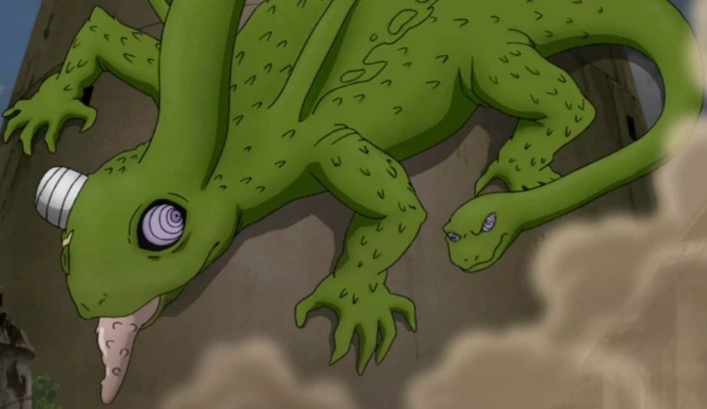 Giant Snake-Tailed Chameleon in Naruto.