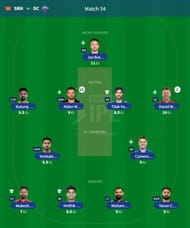 Best IPL 2023 Fantasy Team for IPL Match 34 - SRH vs DC