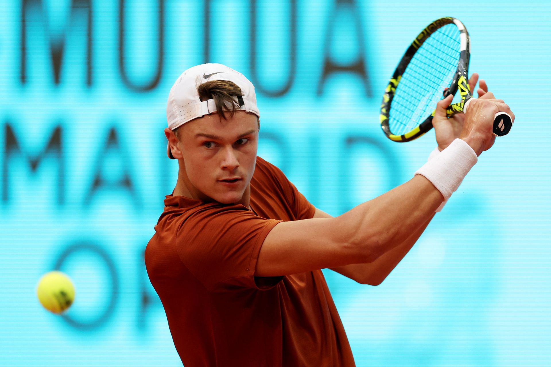 Rune in action at the 2023 Mutua Madrid Open