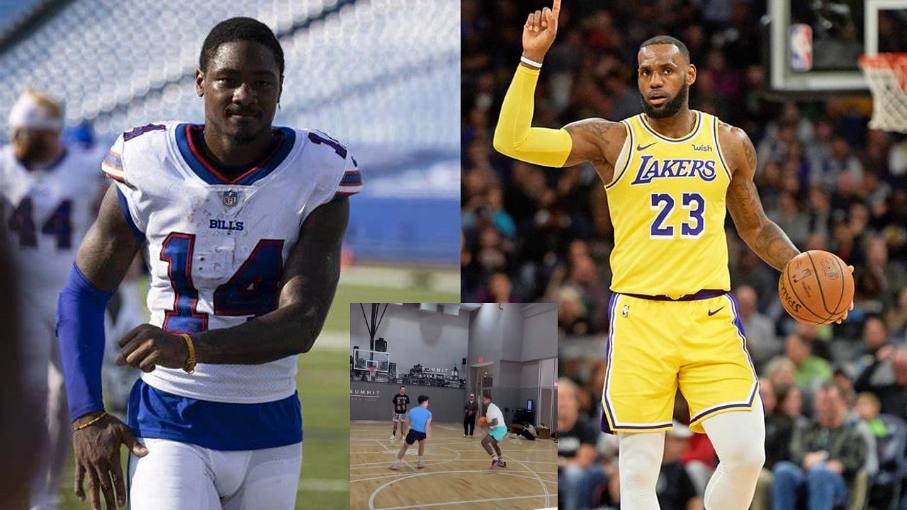 A recent video of Buffalo Bills wide receiver Stefon Diggs playing basketball has fans comparing him to NBA champion LeBron James.