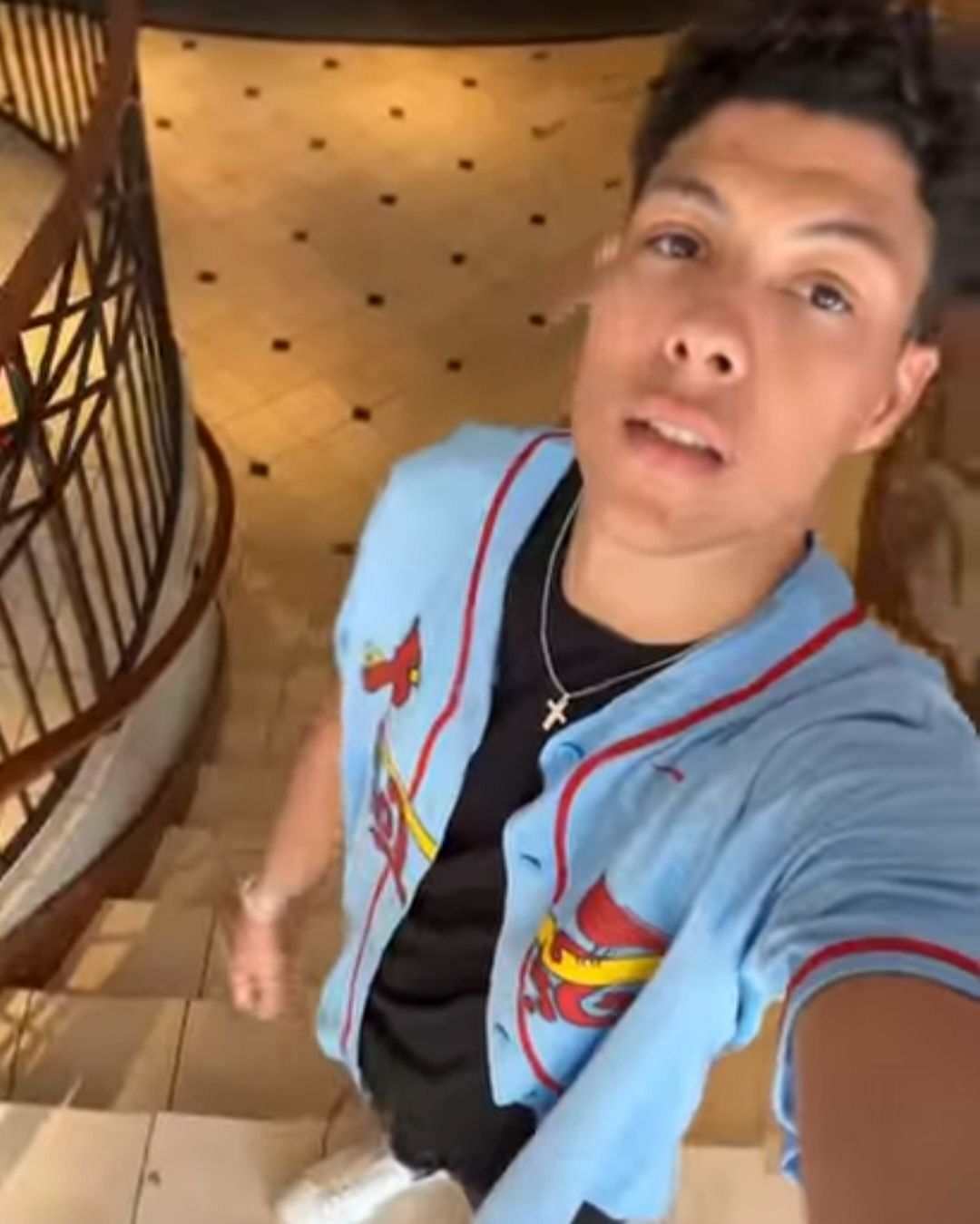 Jackson Mahomes inside of a luxurious mansion. Credit: @jacksonmahomes (IG)