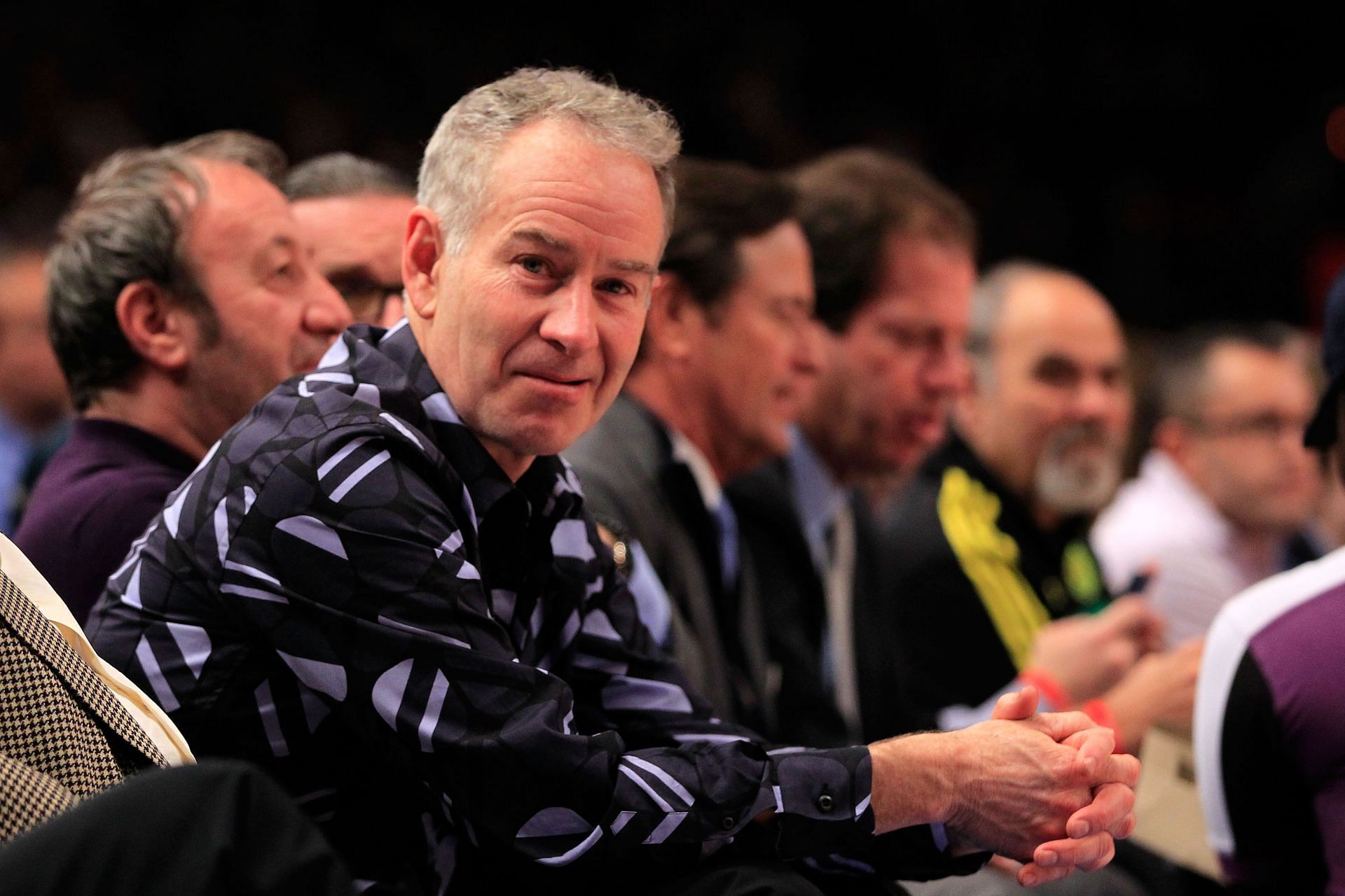 McEnroe at the 2021 Detroit Pistons v New York Knicks game