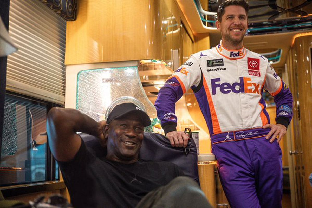 Michael Jordan and Denny Hamlin