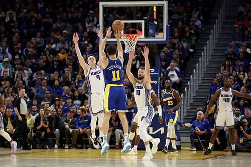 The first day of the NBA Playoffs will have a Warriors-Kings matchup (Image via Getty Images)