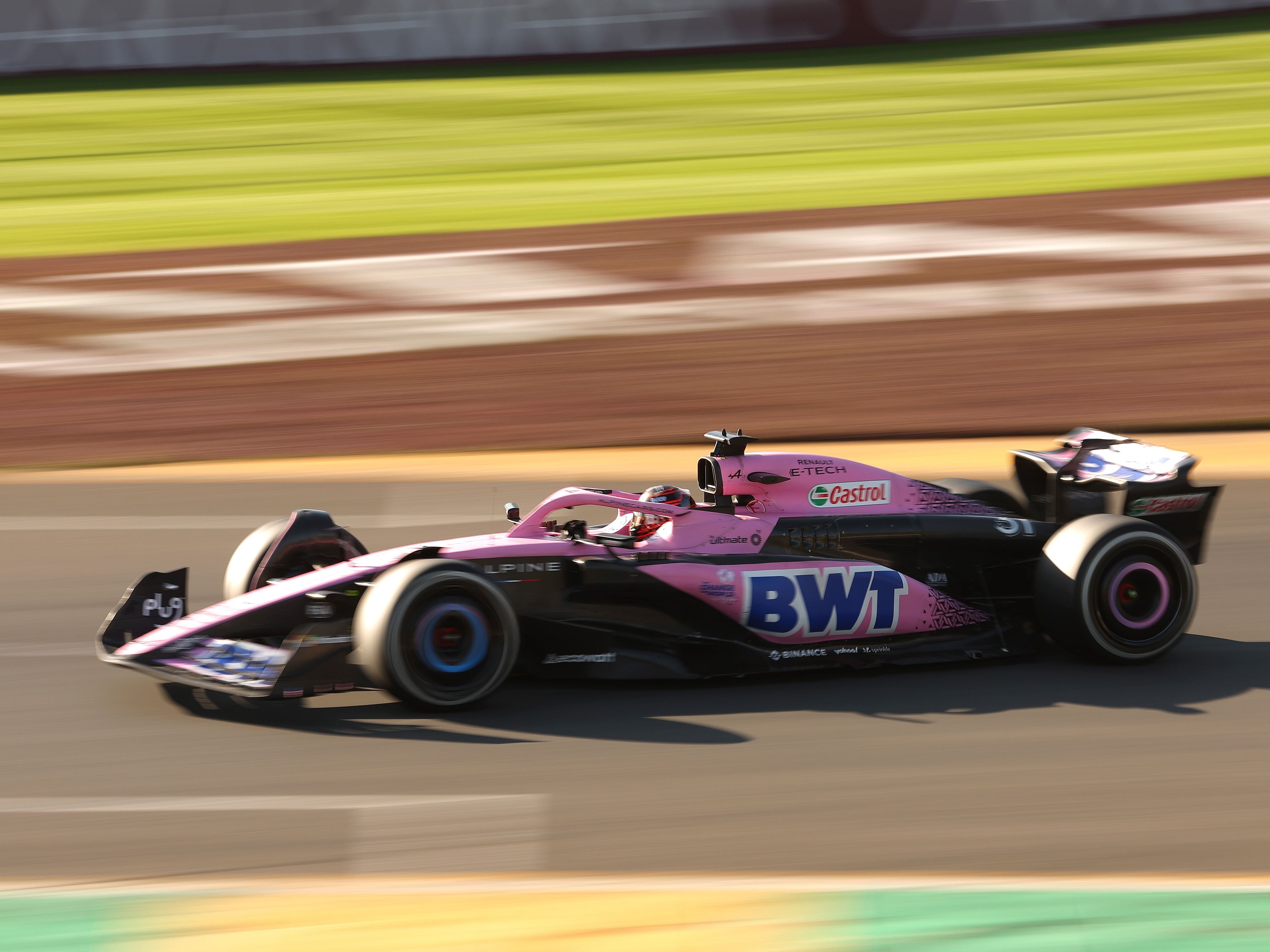 Esteban Ocon (31) on track during the 2023 F1 Australian Grand Prix (Photo by Robert Cianflone/Getty Images)