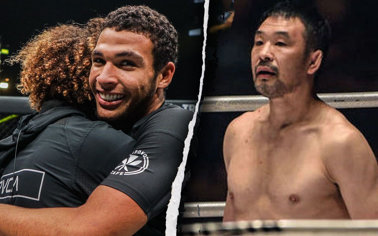 Tye and Kade Ruotolo (L) consider Kazushi Sakuraba (R) a legend. | [Photo: ONE Championship]