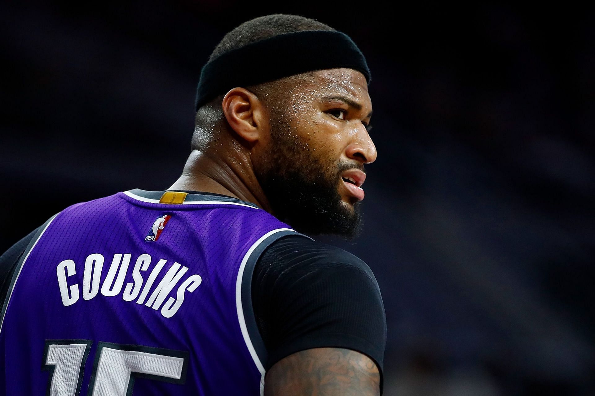 DeMarcus Cousins playing for the Sacramento Kings