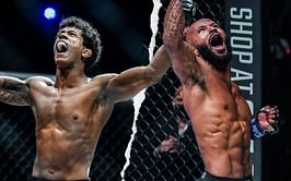 Fans showing their support for Demetrious Johnson and Adriano Moraes heading into ONE Fight Night 10