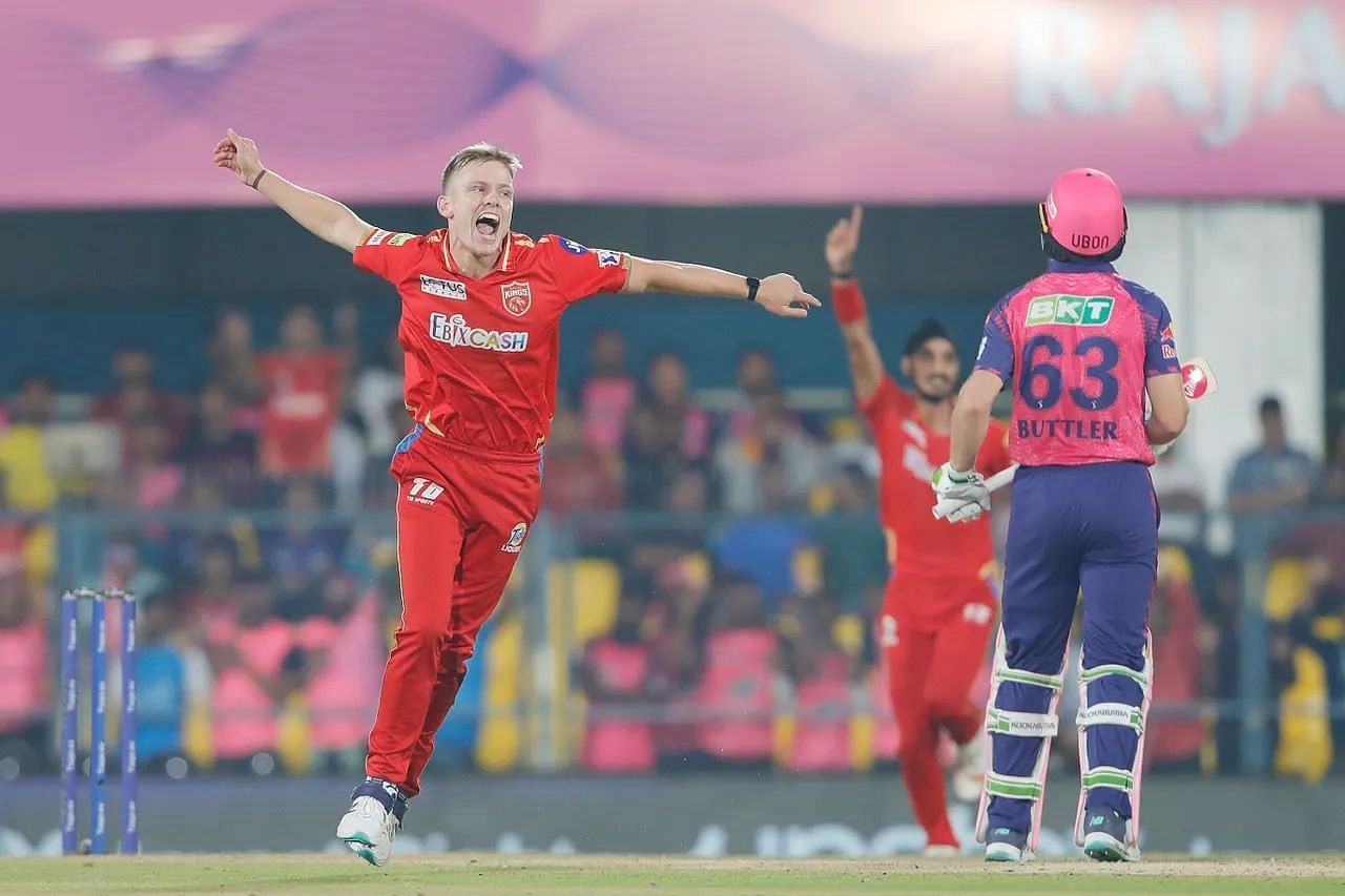 Jos Buttler was caught and bowled by Nathan Ellis. [P/C: iplt20.com]