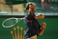 Daniil Medvedev in action at the 2023 Monte-Carlo Masters.