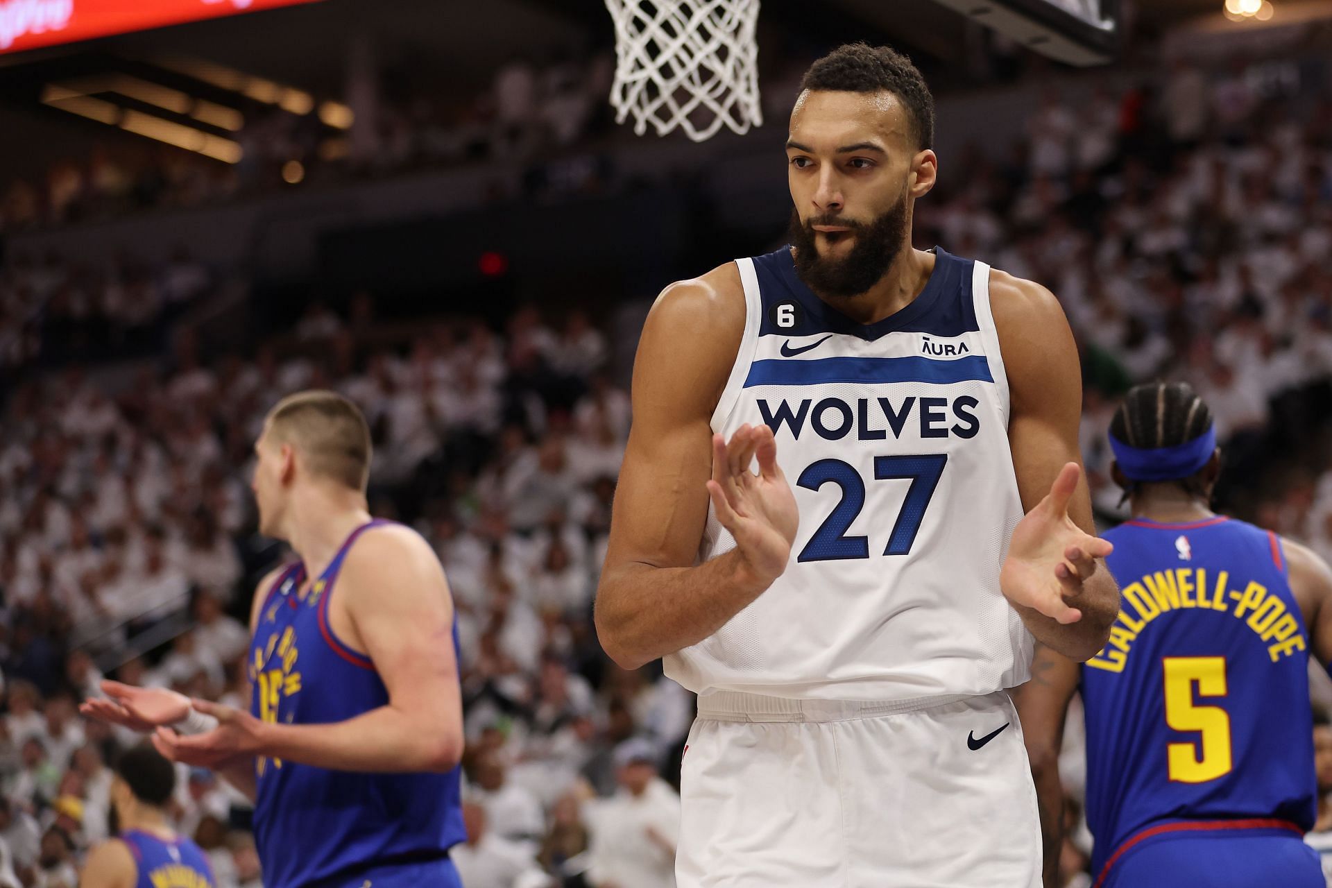 Rudy Gobert has been great in the series, but couldn&#039;t stop Jokic (Image via Getty Images)