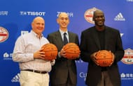 Steve Ballmer, Adam Silver and Michael Jordan
