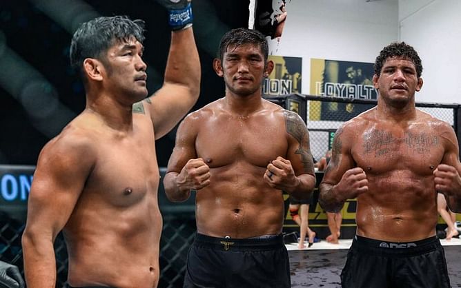 Fighters and fans show Aung La N Sang love after sparring session with Gilbert Burns