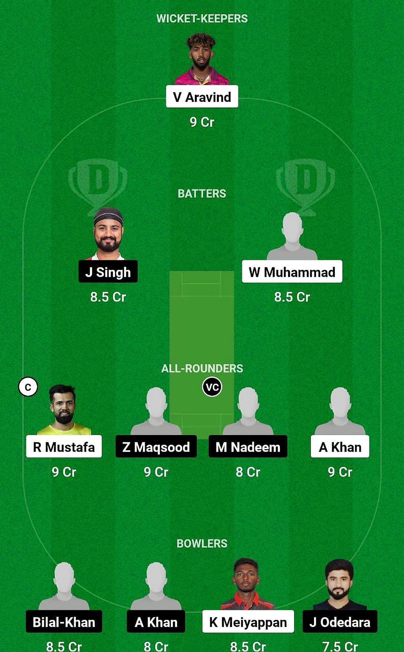 UAE vs OMN Fantasy Suggestion Team 2