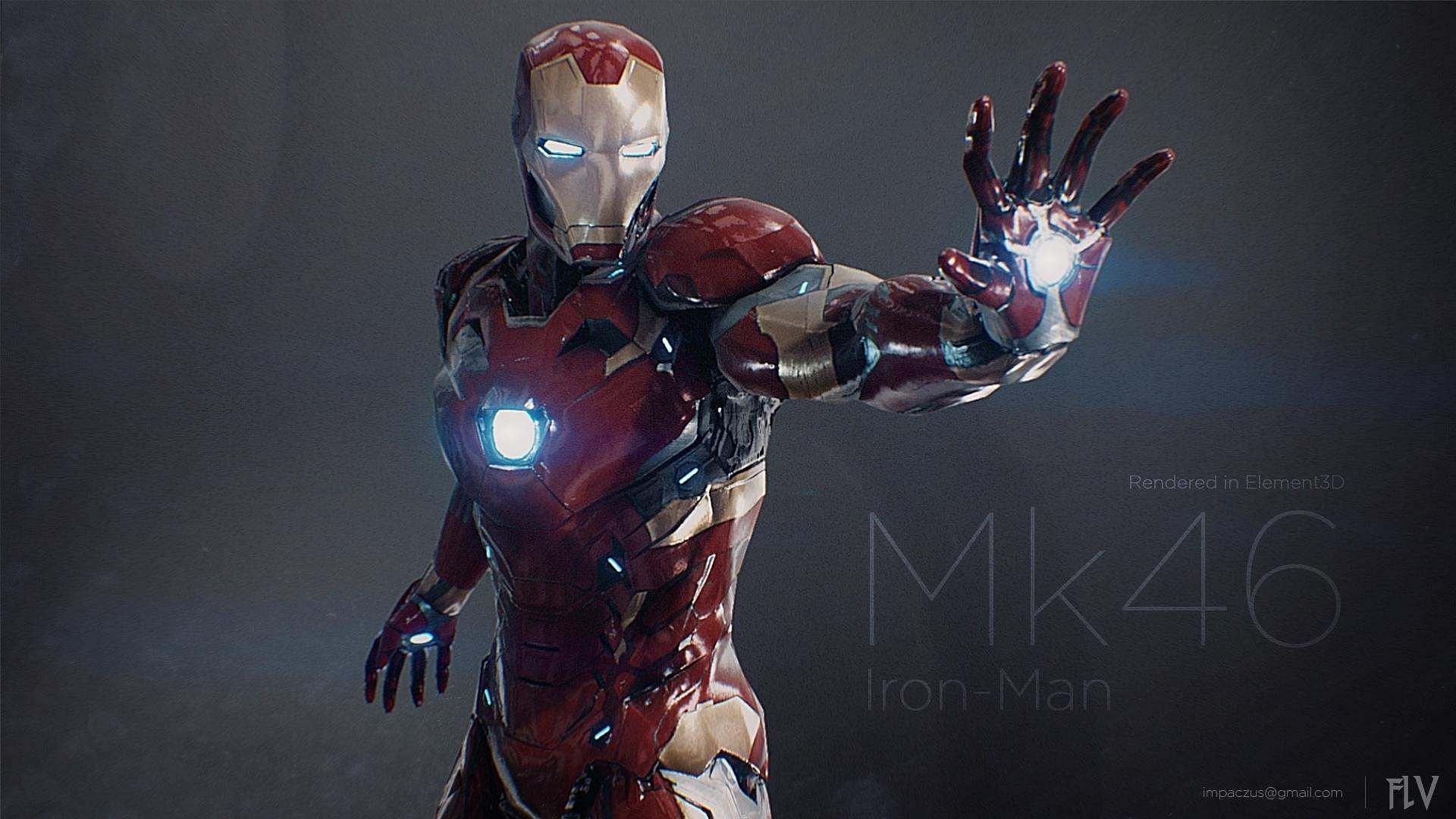 The Iron Man suit Mark XLVI (Image via Marvel)