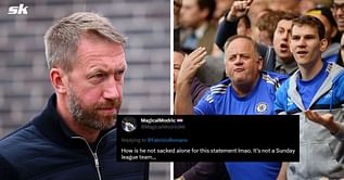 "Get him out", "It's not a Sunday League team" - Chelsea fans furious with Graham Potter for his post-match comments after loss to Aston Villa