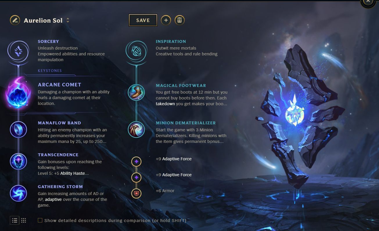 League of Legends Aurelion Sol rework Runes, best build, gameplay