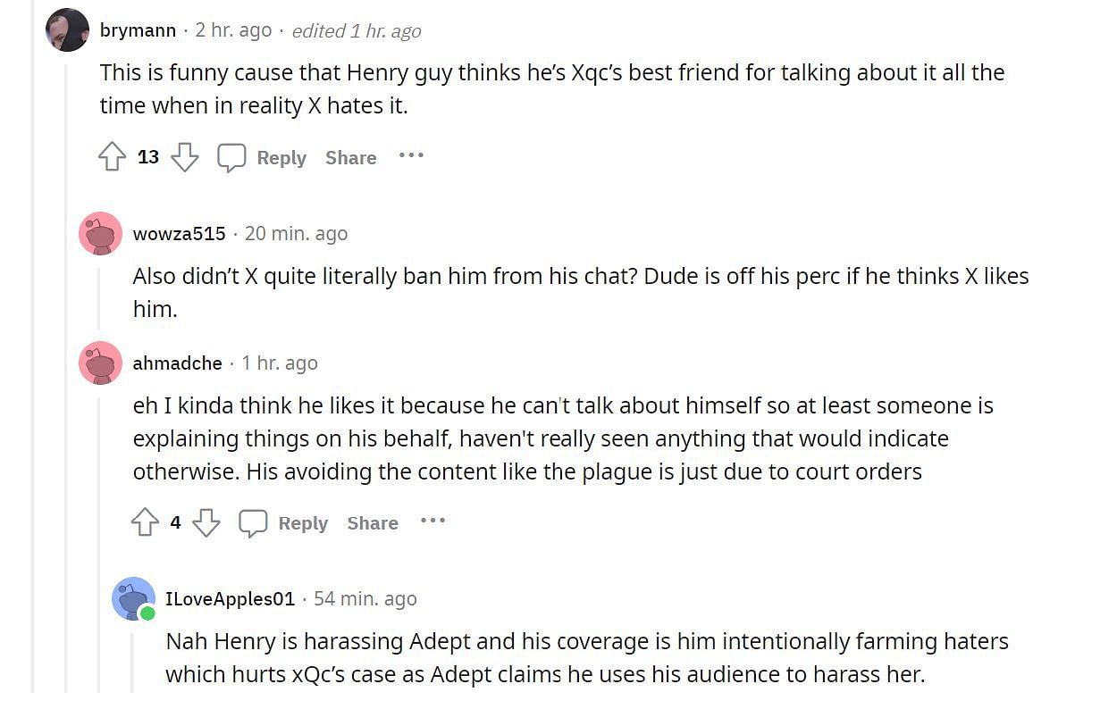 Redditors give their take on Henry (Image via r/LivestreamFail Reddit)