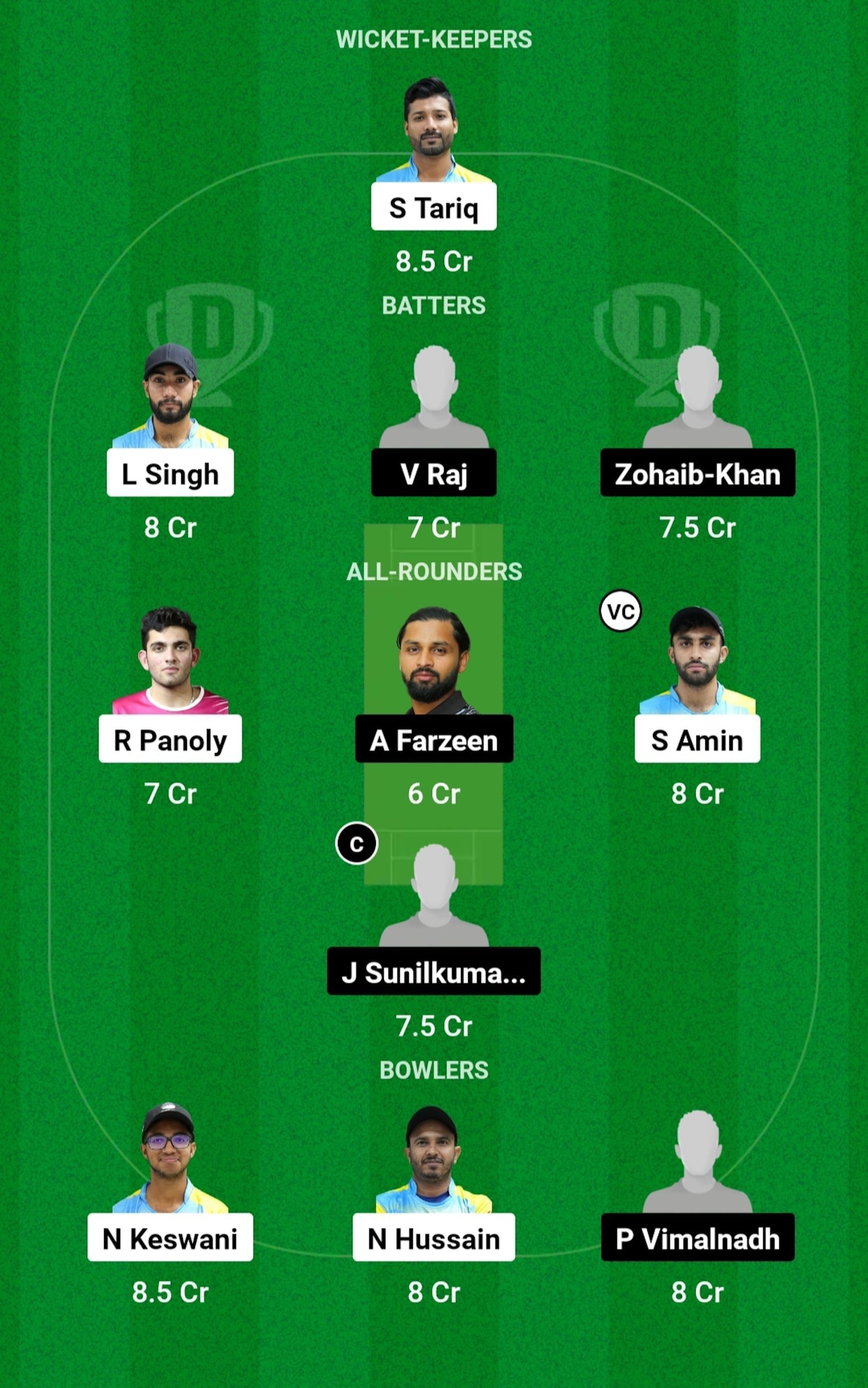 ZGS vs CSG Dream11 Prediction, Match 14, Grand League Team