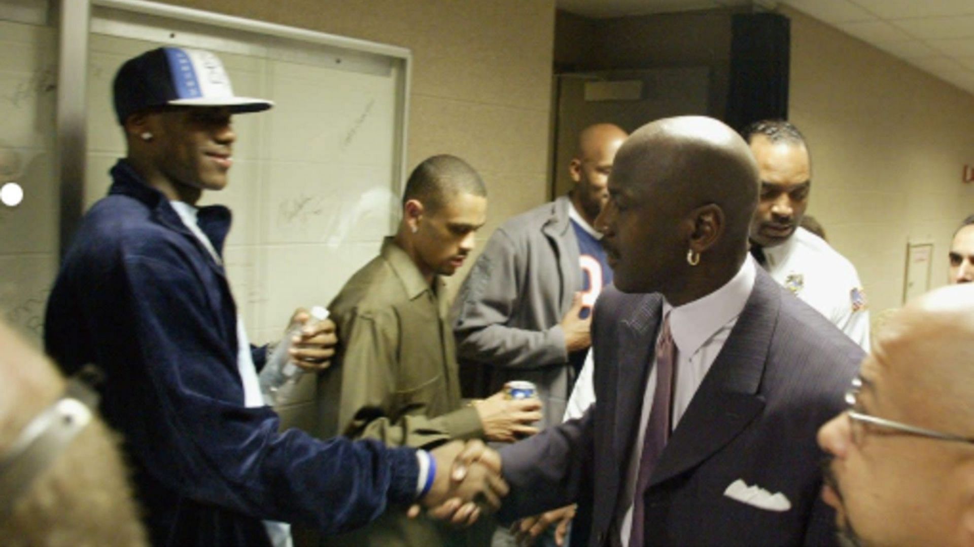 NBA stars LeBron James and Michael Jordan