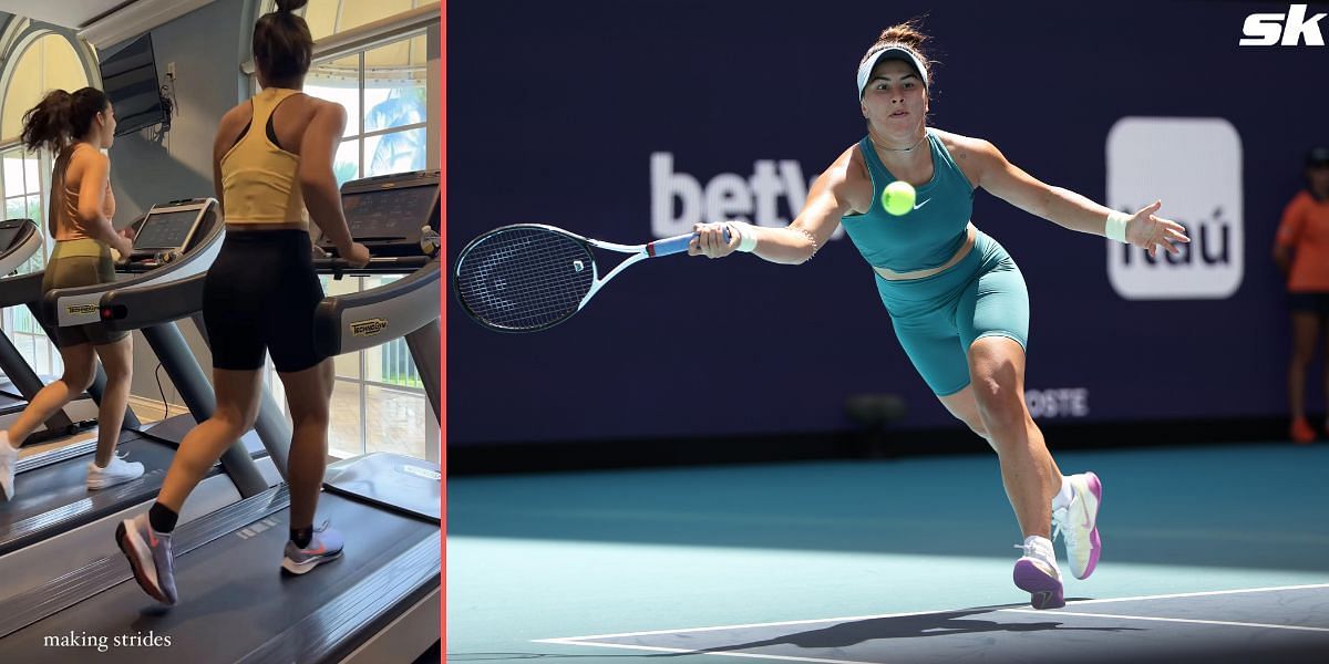 Bianca Andreescu back at the gym after horrifying ankle injury