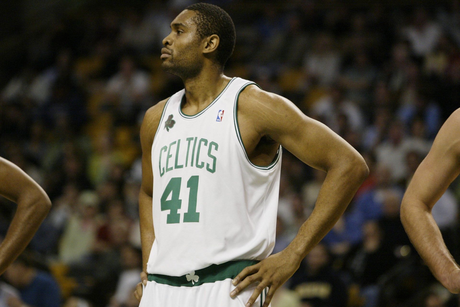 Olowokandi finished his career in Boston (Image via Getty Images)