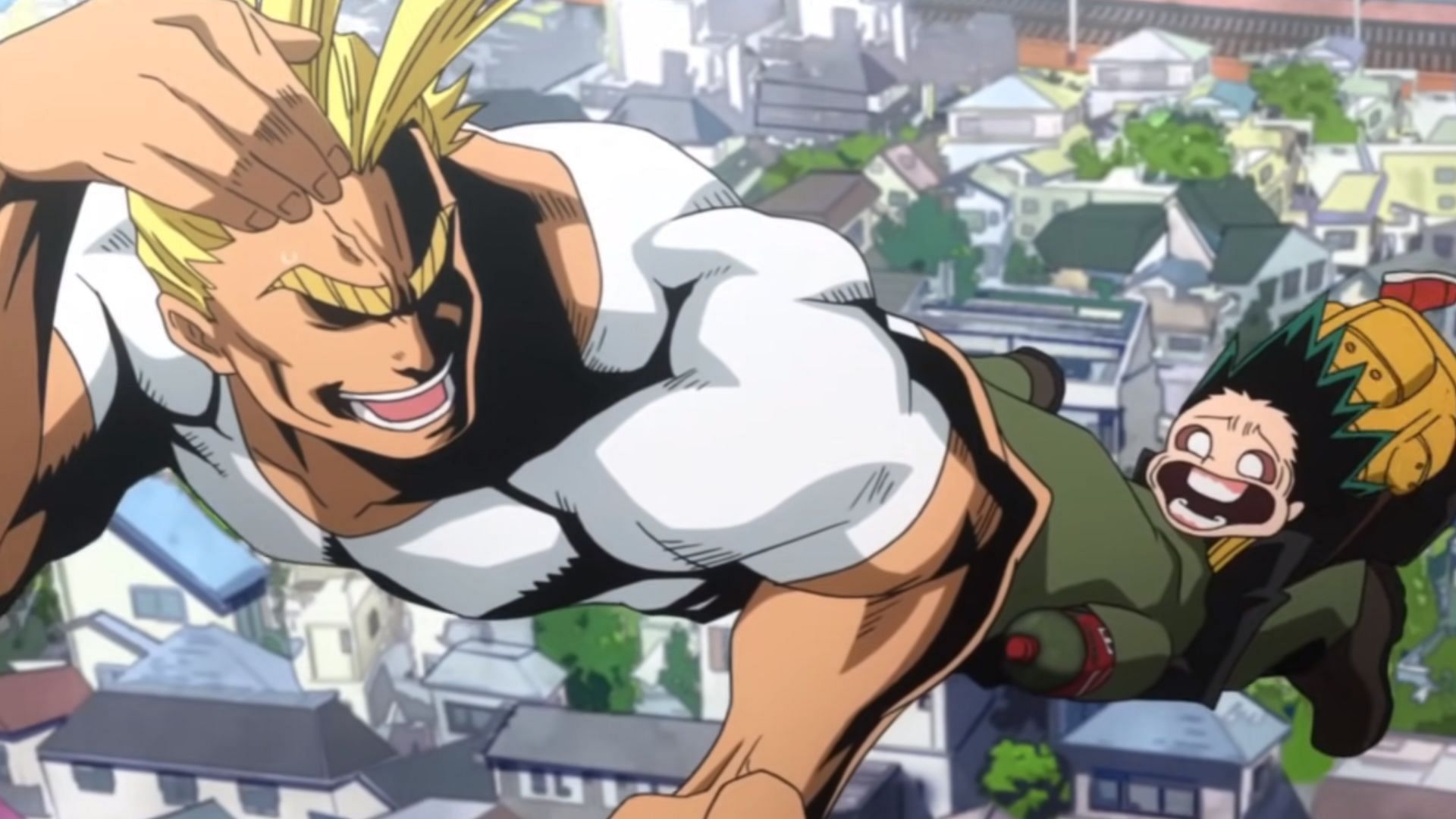 All Might and Deku (Image via Studio Bones)