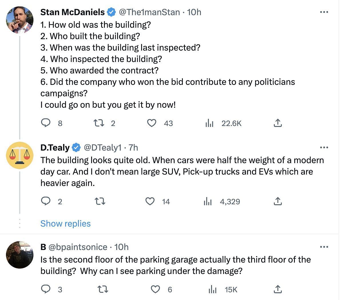 Collapse of the New York garage left the netizens concerned: Reactions explored. (Image via Twitter)