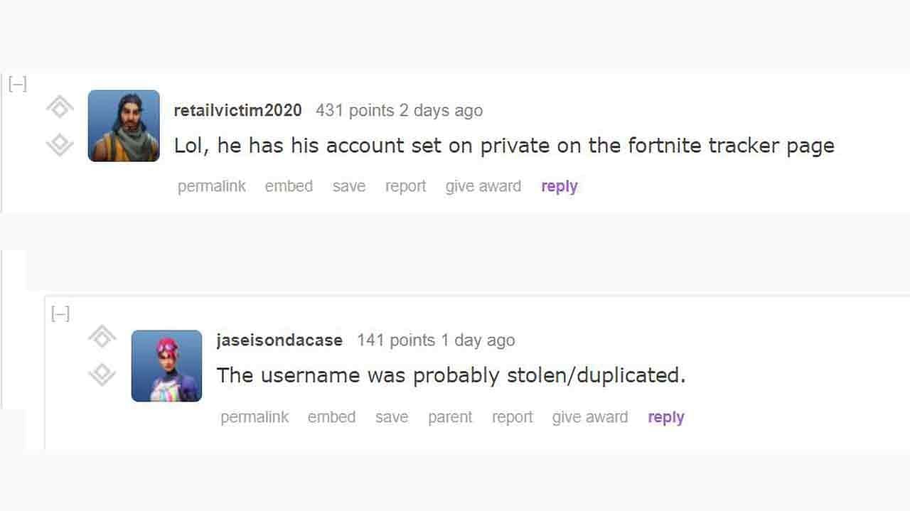 A private profile doesn&#039;t let others see any stats (Image via Reddit)